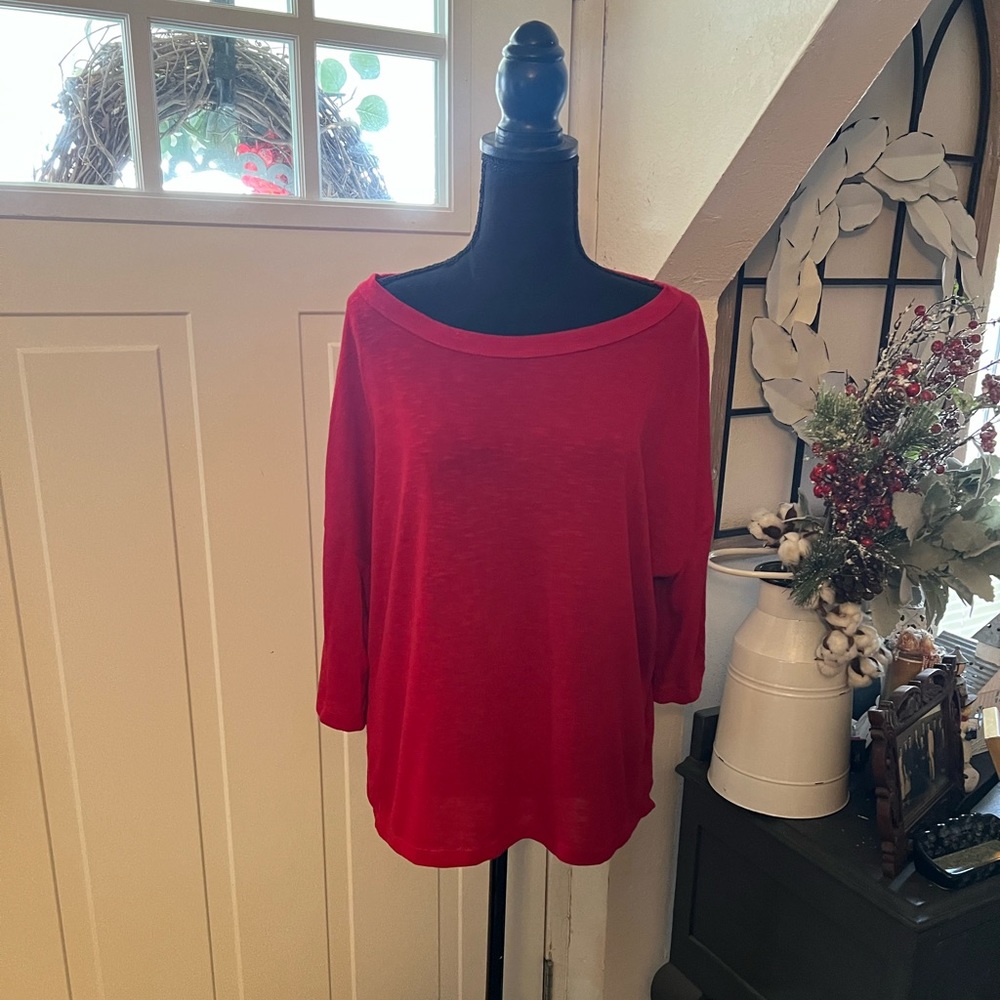Red Ladies Sweater size large